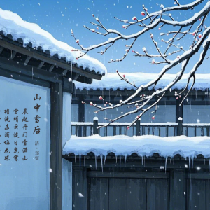 小主持冯慧琦分享郑燮《山中雪后》
